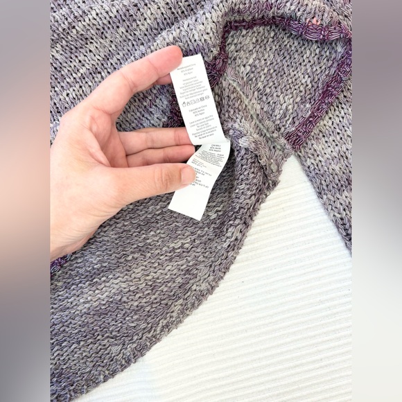 PrAna Vignette V-neck Knit Sweater Asymmetrical Purple Tart - Picture 10 of 13